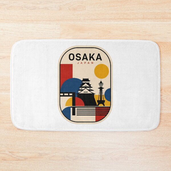 Item preview, Retro Osaka Japan Geometric Travel Poster designed and sold by k3rstman1.