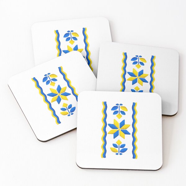 Item preview, Ukrainian Blue and Yellow Embroidery Ornament designed and sold by OrnaMentality.