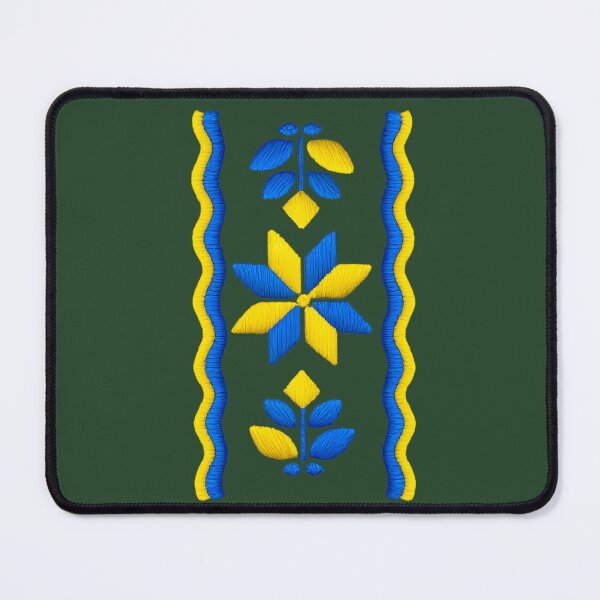 Item preview, Ukrainian Blue and Yellow Embroidery Ornament designed and sold by OrnaMentality.
