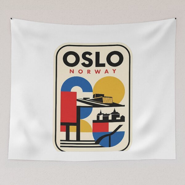 Item preview, Vintage Oslo Norway Travel Mid Century Modern designed and sold by k3rstman1.