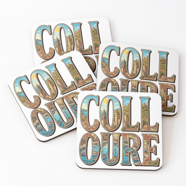 Item preview, Colliure Coastal Travel Typography Sticker Souvenir Summer Edition designed and sold by Imaginarium of Chaos falcon88 .
