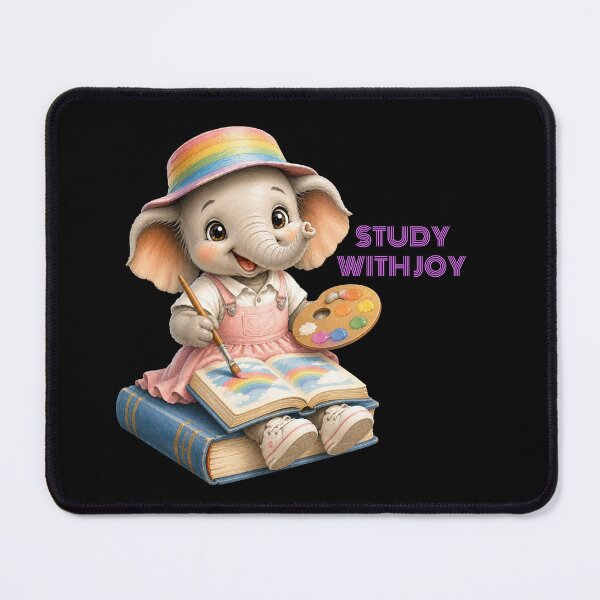 Item preview, Study With Joy Cute Baby Elephant Artist Reading Rainbow Book designed and sold by BonnieGlam13.