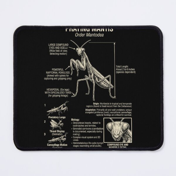 Item preview, Praying Mantis Scientific Anatomy Biology Animal Lover designed and sold by Kimberley King Art  King Art.