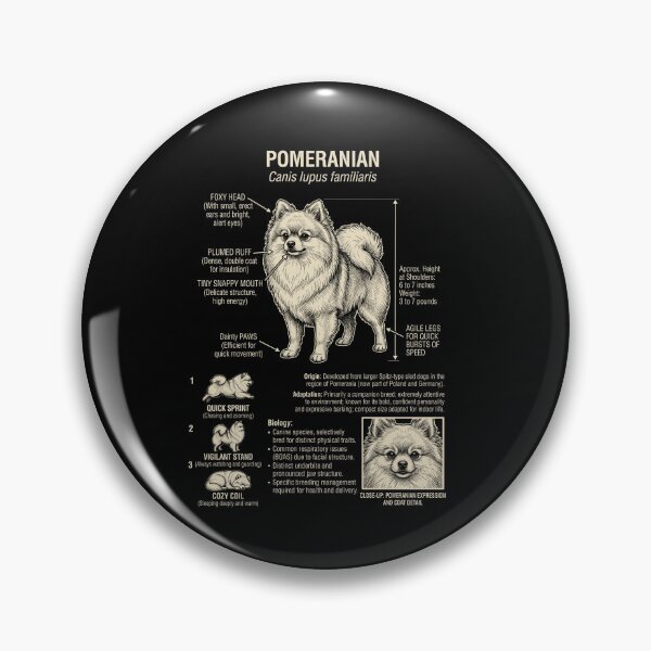 Item preview, Pomeranian Scientific Anatomy Biology Dog Lover designed and sold by Kimberley King Art  King Art.