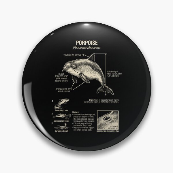Item preview, Porpoise Scientific Anatomy Biology Animal Lover designed and sold by Kimberley King Art  King Art.