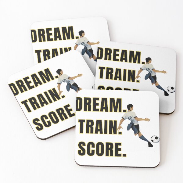 Item preview, Dream Train Score Football Motivation T-Shirt | Soccer Athlete Quote designed and sold by UrbanEchoHub.