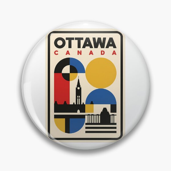 Item preview, Ottawa Canada Retro Bauhaus Travel Skyline designed and sold by k3rstman1.