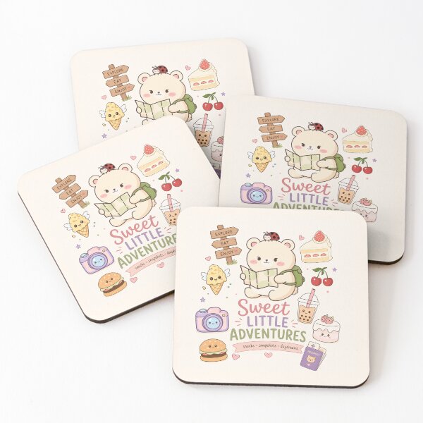 Item preview, Sweet Little Adventures Kawaii Bear Traveler | Cute Foodie Travel Aesthetic designed and sold by alchemist1636 .