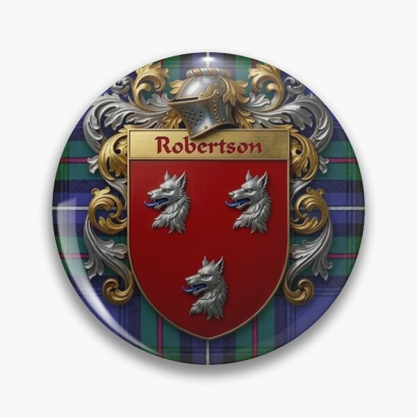 Item preview, Robertson Shield 3D and Modern Hunting Tartan designed and sold by Kirrindy Designs.