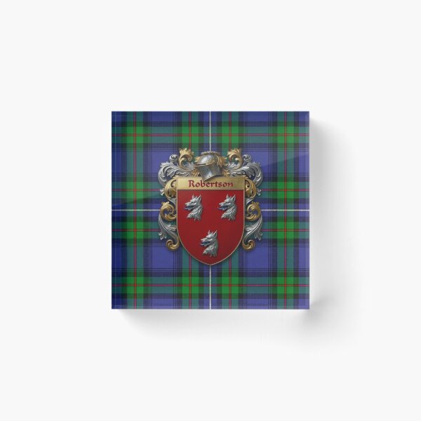 Item preview, Robertson Shield 3D and Modern Hunting Tartan designed and sold by Kirrindy Designs.