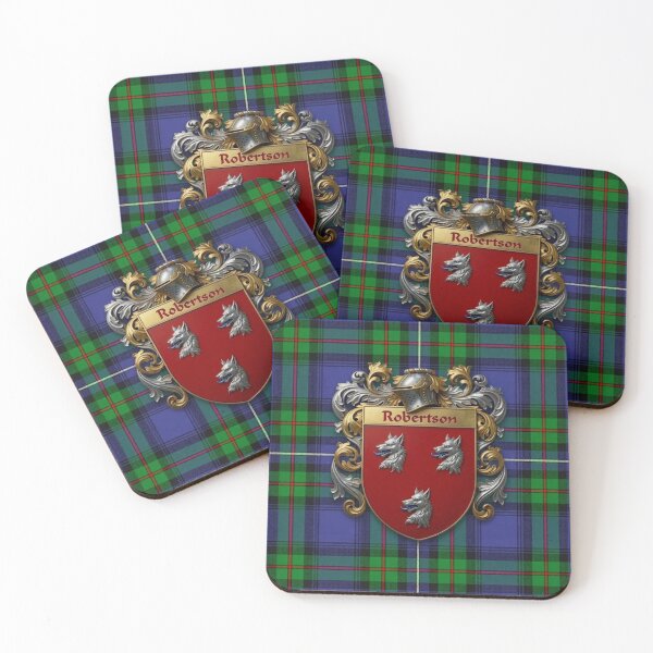 Item preview, Robertson Shield 3D and Modern Hunting Tartan designed and sold by Kirrindy Designs.