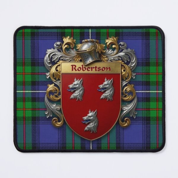 Item preview, Robertson Shield 3D and Modern Hunting Tartan designed and sold by Kirrindy Designs.