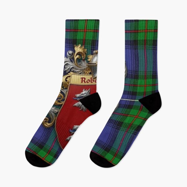 Item preview, Robertson Shield 3D and Modern Hunting Tartan designed and sold by Kirrindy Designs.