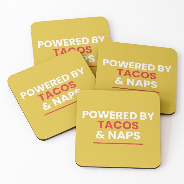 Item preview, Powered by tacos and naps designed and sold by MOOD INK.