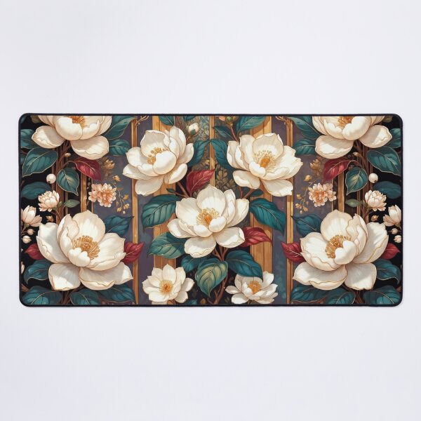 Item preview, Luxurious White Rose Floral Dark Elegant Art designed and sold by IntelliMindDesigns.