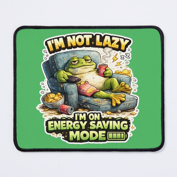 Item preview, Im Not Lazy,Im On Energy Saving Mode-Lazy Frog Meme designed and sold by lazygum.