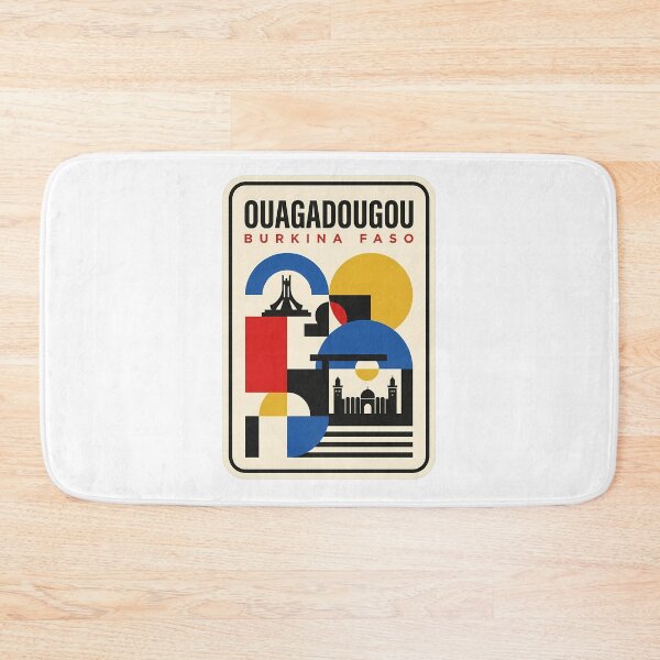 Item preview, Ouagadougou Burkina Faso Retro Geometric Cityscape designed and sold by k3rstman1.
