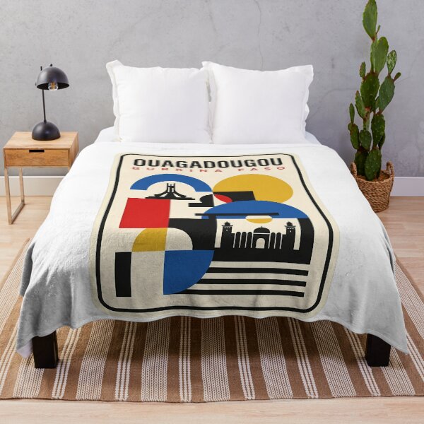 Item preview, Ouagadougou Burkina Faso Retro Geometric Cityscape designed and sold by k3rstman1.
