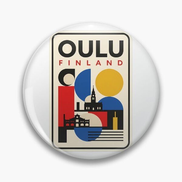 Item preview, Oulu Finland Retro Bauhaus Geometric Cityscape designed and sold by k3rstman1.