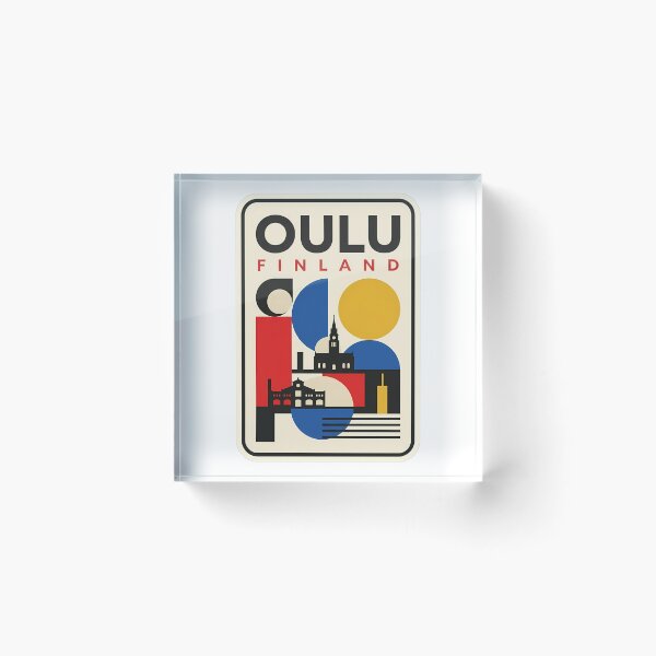 Item preview, Oulu Finland Retro Bauhaus Geometric Cityscape designed and sold by k3rstman1.