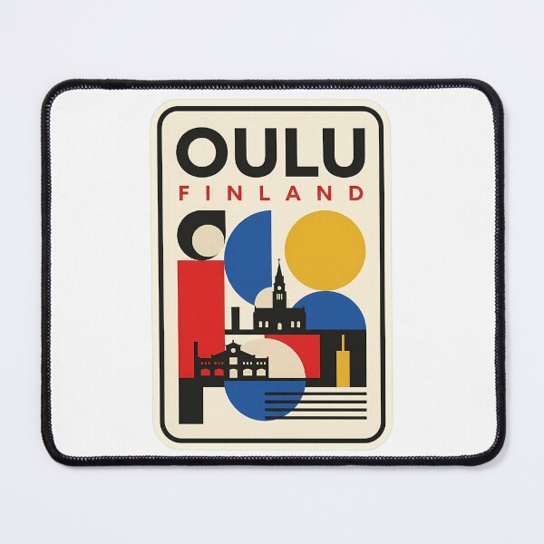 Item preview, Oulu Finland Retro Bauhaus Geometric Cityscape designed and sold by k3rstman1.