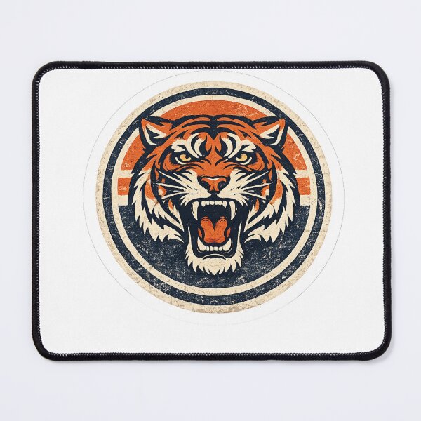 Item preview, Retro Vintage Tiger Mascot Sticker | Roaring Tiger Sports Logo | Distressed 70s Style designed and sold by HaveAGoodDay365.