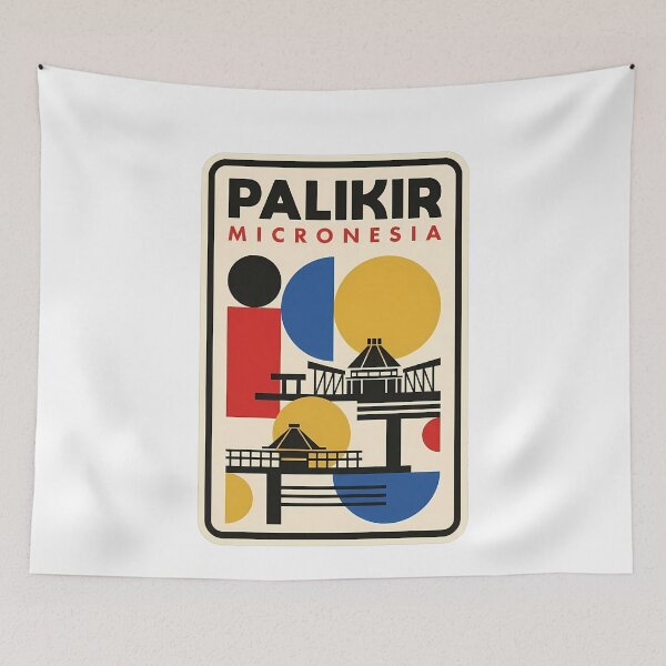 Item preview, Palikir Micronesia Retro Geometric Architecture Style designed and sold by k3rstman1.