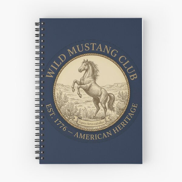 Item preview, Wild Mustang Club American Heritage Vintage Badge designed and sold by CalmCapy Co.