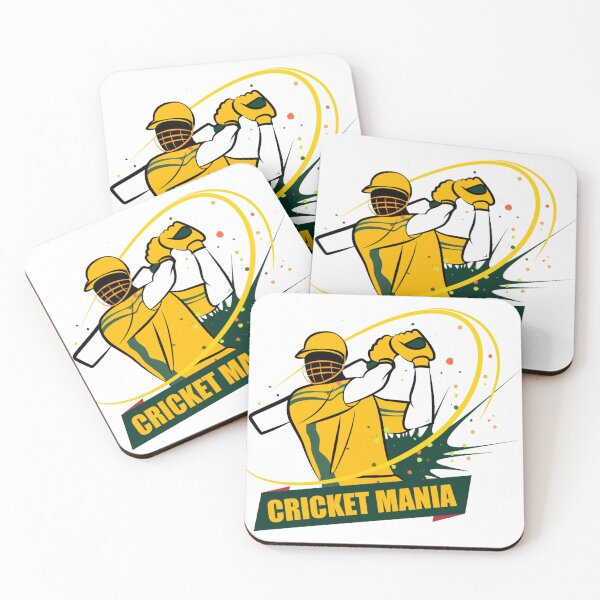 Item preview, Cricket Mania – Dynamic Cricketer with Bat and Yellow Energy Splash designed and sold by RaresS.