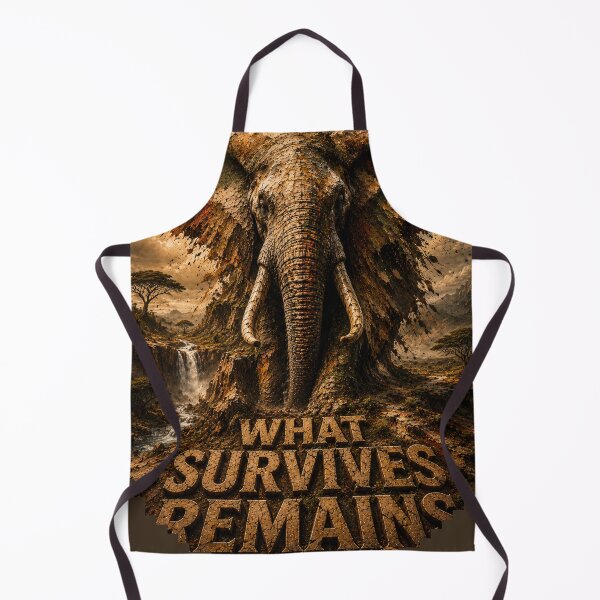 Item preview, Sovereign Stoic Elephant What Survives Remains Impasto Canvas Print designed and sold by SavannaStrikes.