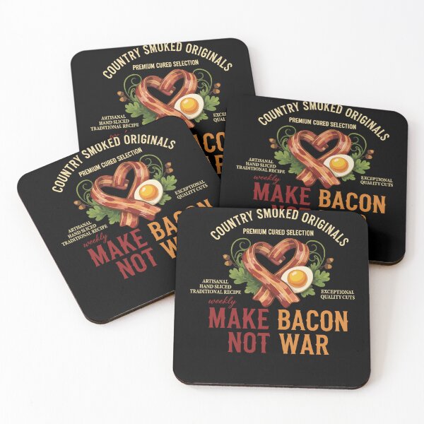 Item preview, Breakfast Make Bacon Not War Funny Brunch Food designed and sold by LuminOrb.