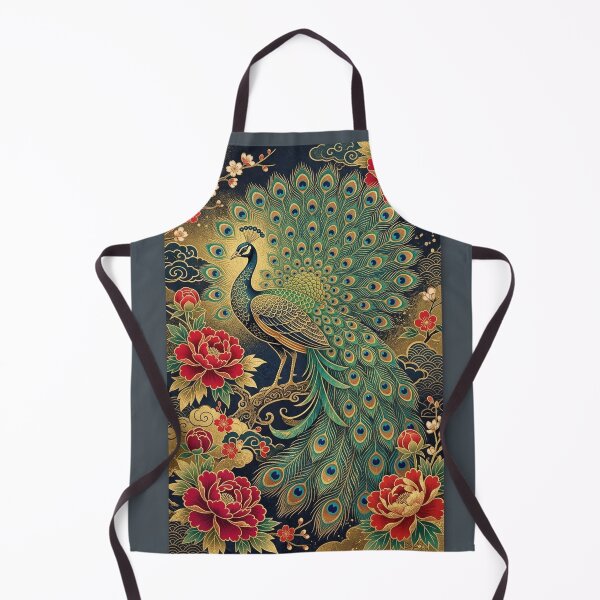 Item preview,  Luxurious Japanese Peacock & Red Peonies (Botan) designed and sold by Hikariha Studio.