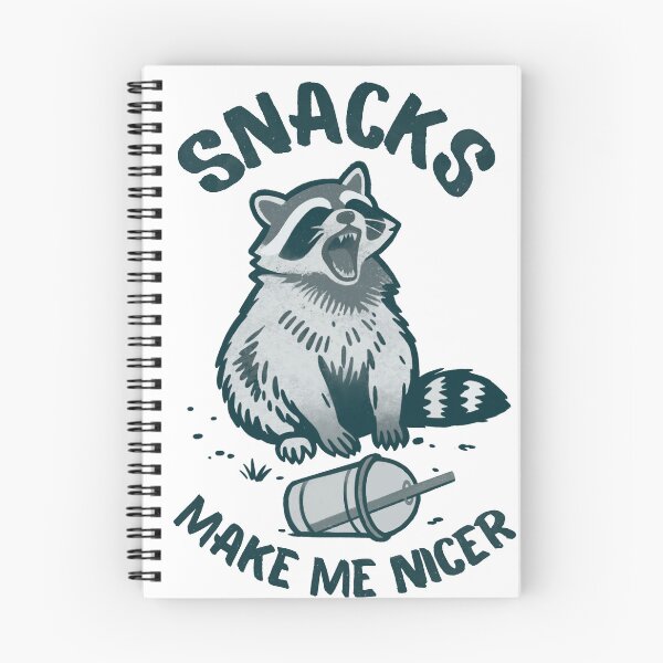 Item preview, Snacks Make Me Nicer, Funny Raccoon Trash panda designed and sold by Madzilla Wear.