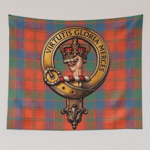 Item preview, Robertson Crest 3D Ancient Tartan designed and sold by Kirrindy Designs.
