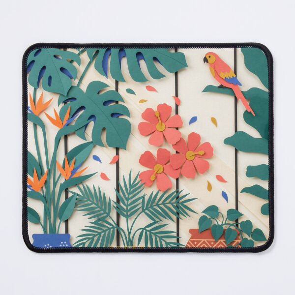 Item preview, Modern Botanical Conservatory – Matisse Inspired Tropical Cut Paper Wall Art designed and sold by Tamas Das.