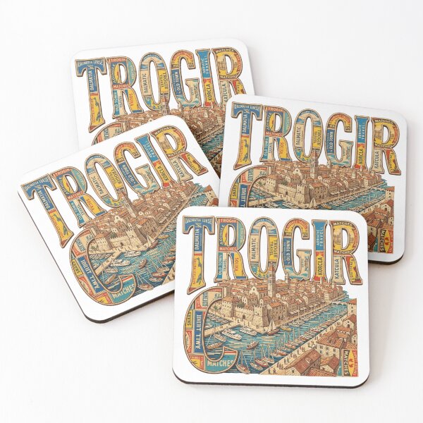 Item preview, Trogir Adriatic Travel Typography Sticker Souvenir Summer Edition designed and sold by Imaginarium of Chaos falcon88 .