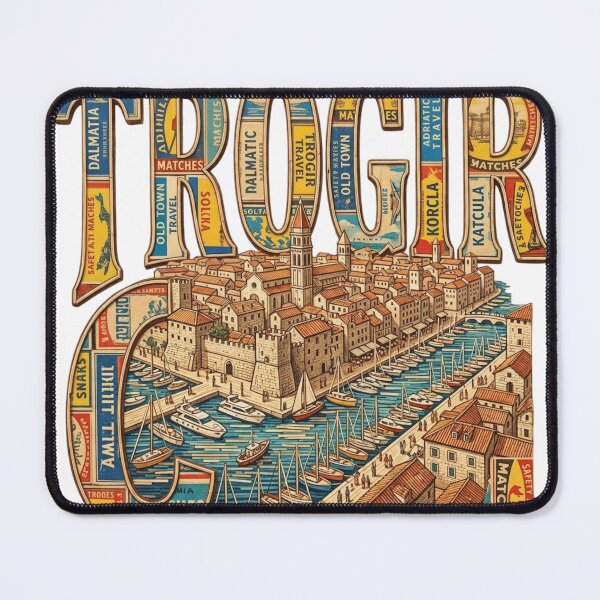 Item preview, Trogir Adriatic Travel Typography Sticker designed and sold by Imaginarium of Chaos falcon88 .