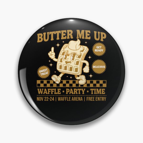 Item preview, Breakfast Butter Me Up Waffle Party Time Brunch designed and sold by LuminOrb.