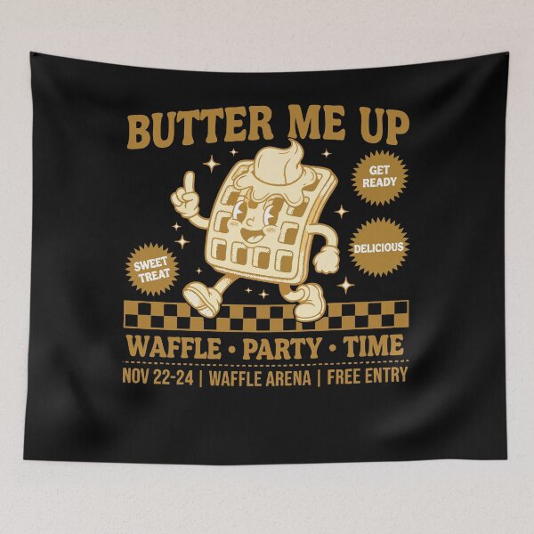 Item preview, Breakfast Butter Me Up Waffle Party Time Brunch designed and sold by LuminOrb.