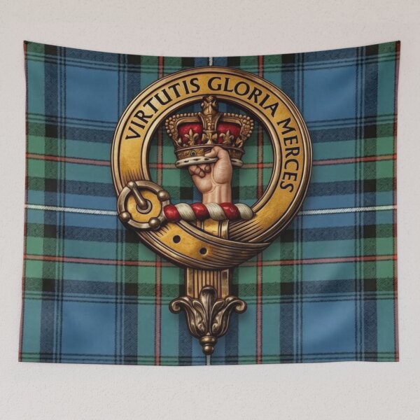 Item preview, Robertson Crest 3D Ancient Hunting Tartan designed and sold by Kirrindy Designs.