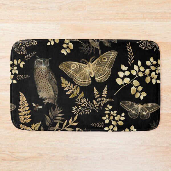 Item preview, Night Magical Forest Dark Goblincore Aesthetic Pattern - Black designed and sold by CanisArtStudio.