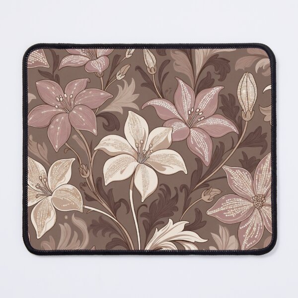 Item preview, Warm Vintage Sepia Floral Repeating Pattern designed and sold by IntelliMindDesigns.