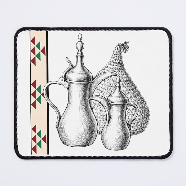 Item preview, Emirati Coffee Pot and Khoos Heritage Art designed and sold by NUSKHAH UAE | Emirati Heritage Art.