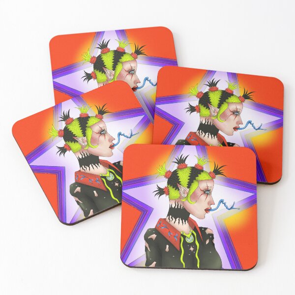 Item preview, Neon Cyber Punk Star Girl designed and sold by kikisartservice.
