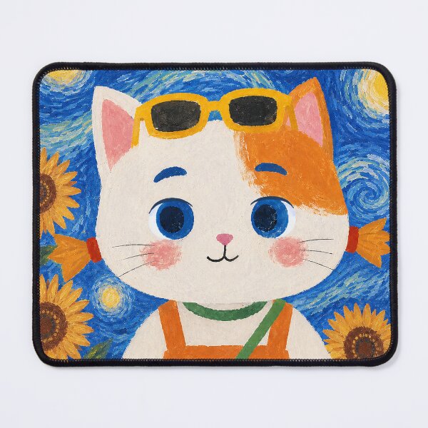 Item preview, Sunflower Yoyo Cat Character Art designed and sold by BigOranges.