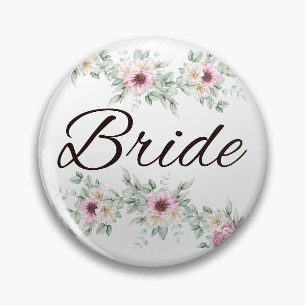 Item preview, Elegant Floral Bride Design on Black Background | Watercolor Wedding Typography designed and sold by LinaDesign Store.