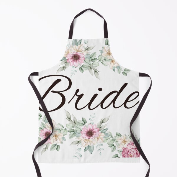 Item preview, Elegant Floral Bride Design on Black Background | Watercolor Wedding Typography designed and sold by LinaDesign Store.