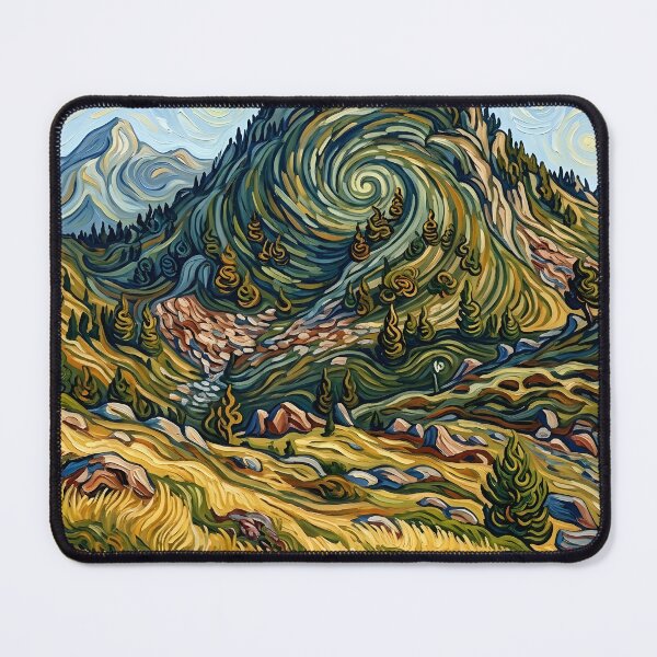 Item preview, Whirling Basque Mountain Landscape designed and sold by Robinsonlerouge.