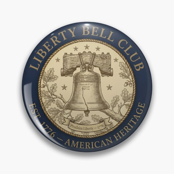 Item preview, Liberty Bell Club American Heritage Vintage Badge designed and sold by CalmCapy Co.