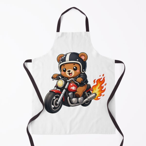 Item preview, Cute Biker Bear Riding Red Motorcycle Kawaii Biker Art designed and sold by Seculinator.
